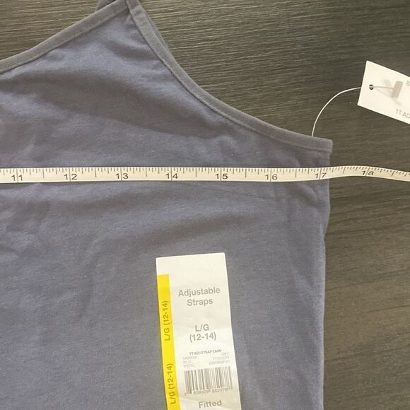 Time and Tru NEW adjustable strap tank Large bluish gray - Picture 4 of 5